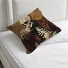 Funny Skull Art Square Pillow Cover Decorative Throw Pillow Case for Sofa Couch Bed Home Car Living Room Decoration