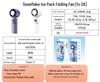 Portable High-Speed Bladeless Mini Fan with Digital Display and Cooling Ice Pack