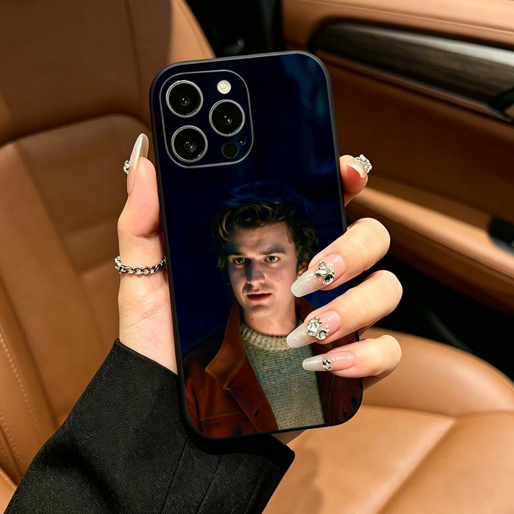 T-Trendy S-Steve H-Harrington Phone Case For iPhone 17,16,15,14,13,12,11 Pro Max,16Plus,XS Soft Black Cover
