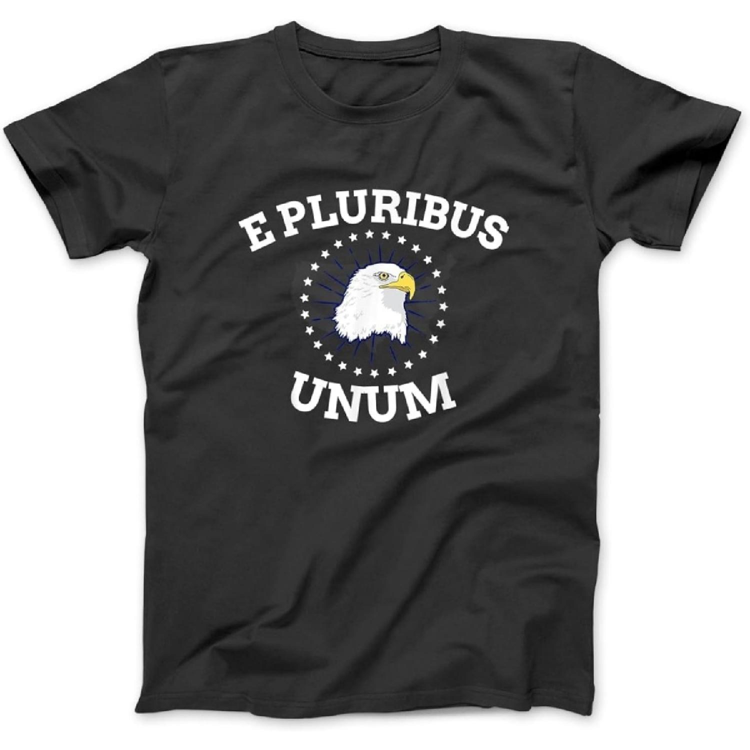 

American Patriot E Pluribus Unum Bald Eagle T-Shirt Sweatshirt Hoodie for Men Women Kids Made in Canada Black XXXXXL різнокольоровий