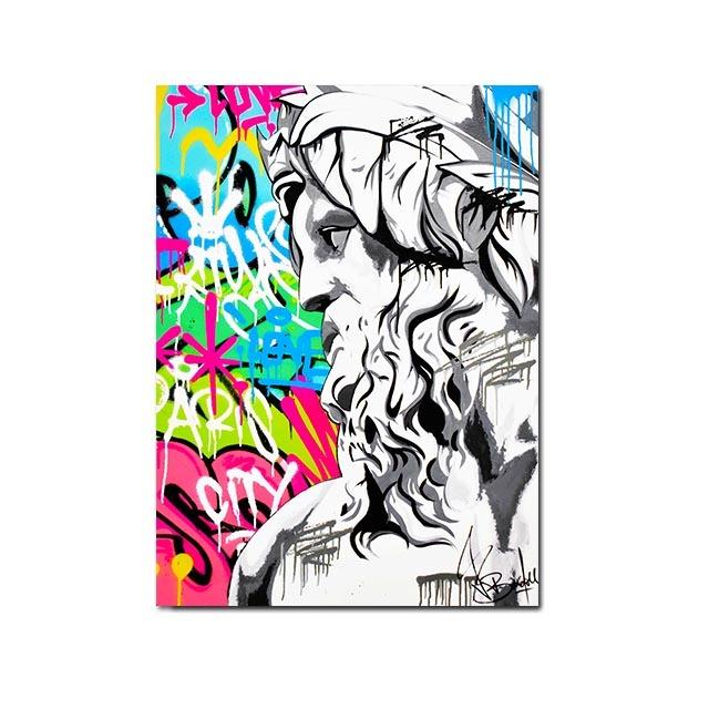 

Поп-стрит картина маслом Зевс граффити плакат настенное искусство украшение дома живопись гостиная современное издание 21cm×30cm NoFrame