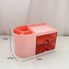 Simple Pen Holder With Drawer Multifunction Desktop Organizer Stationery Storage Box Student Office Desk Decorations