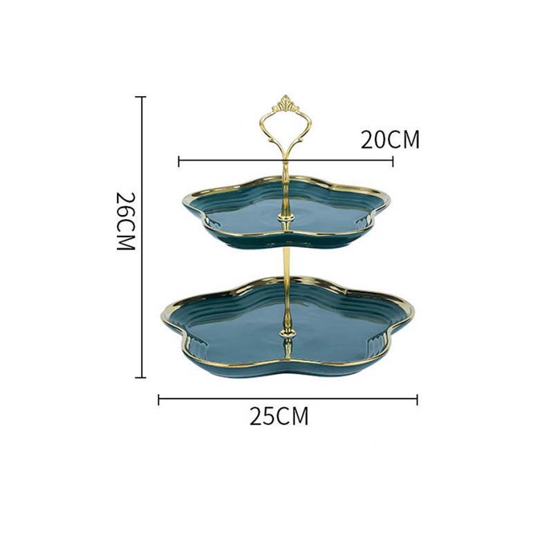 

Многослойная железная керамическая тарелка с фруктами для гостиной Hoom, тарелка для закусок, миски для конфет, скандинавская полка для десерта, декор стола, тарелка с фруктами, корзина для закусок, поднос 2 Layers зелёный