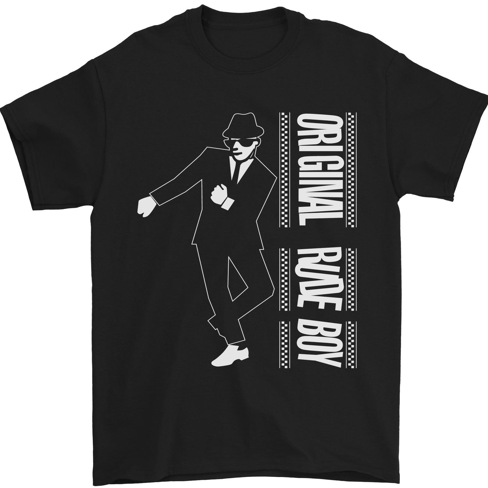 Original Rude Boy 2Tone 2 Tone SKA Mens T-Shirt 100% Cotton L