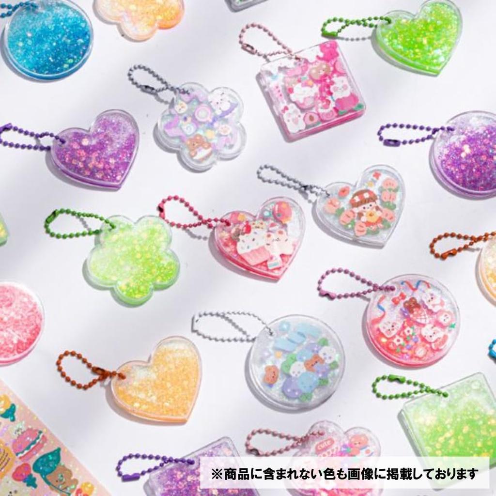 HappyHome Ball Chain, 100-Pack, Multicolor, 11cm, Ball Diameter 2.4mm, Keychain Parts