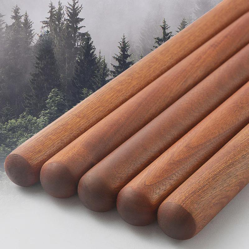 Double Gun Red Sandalwood Non-Stick Rolling Pin for Noodles & Dumplings