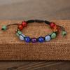 13 8Mm Natural Stone Seven-Color Rainbow Stone Beads Hand-Woven Bracelet B005