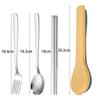 Cutlery Set with Storage Case Korean Style Portable Tableware Set Home School Kitchen Dinnerware Services Utensil Set Spoons