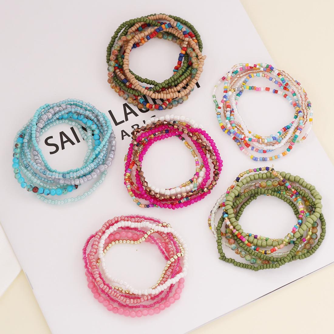 

BohemianRice Bead Crystal Tassel Bracelet Women s INS Jewelry B304