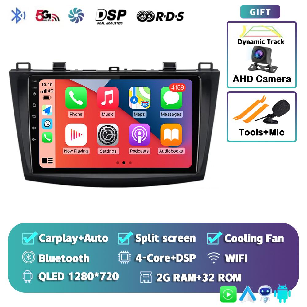 Android 14 Carplay Auto Wifi + 4G Auto Radio DSP Für Mazda 3 2010 2011 2012 2013 Multimedia Video Player GPS 2din Kopf Einheit Stereo