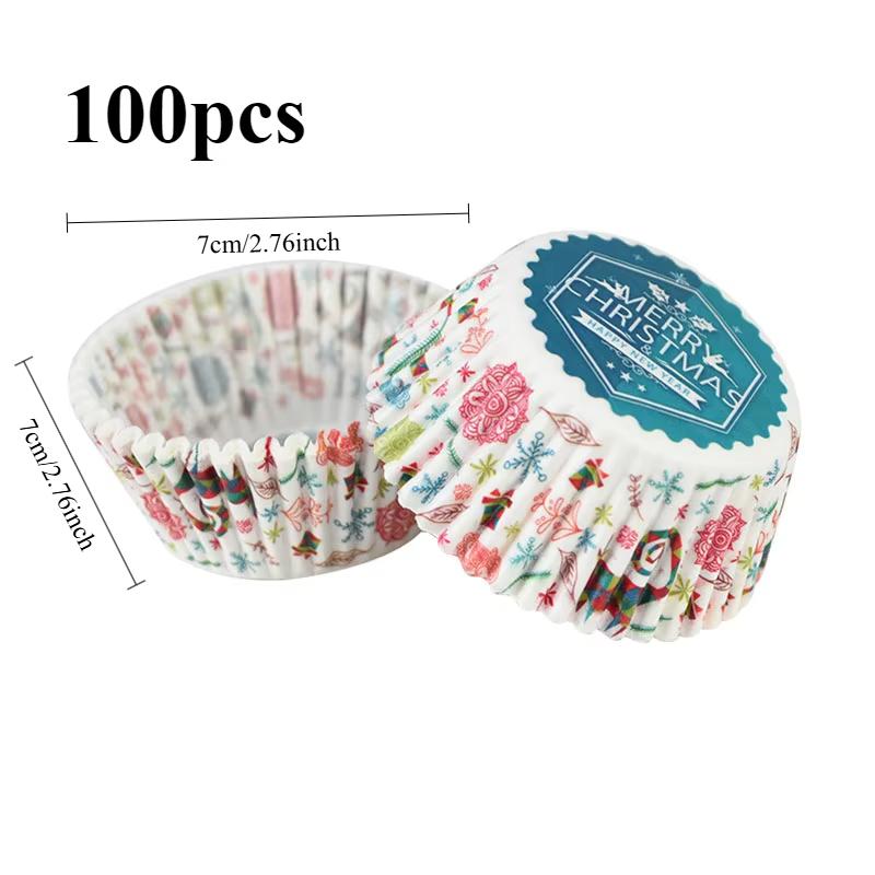 

Cupcake Liners Reusable Non-Stick Baking Cups Rainbow Floral Christmas Design Muffin Cases for Baking Cupcakes Cake Decoration
