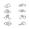8Pcs/Set Metal Puzzle Ring Brain Teaser 3D Wire Puzzle Game Kids Adults Mind