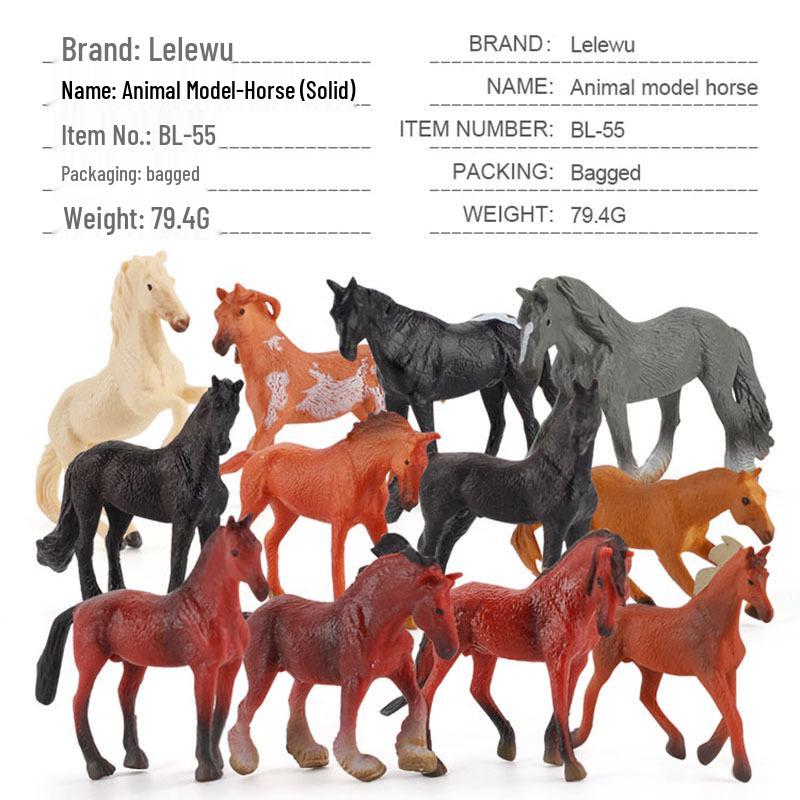 Cross-border Simulation Mini Arabian, Hanoverian & Morgan Stallion Horse Figurine Set