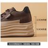 Leather Soft Surface 8cm Height Increasing Flat Shoes Autumn and Winter New Casual Shoes SyfIyno Thick Soled Women's Shoes