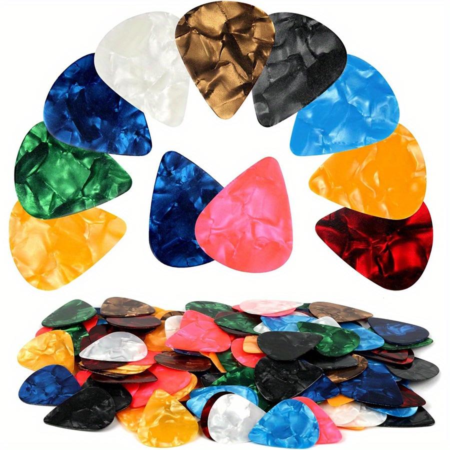 30/50pcs Boxed 0.46mm Guitar Picks ABS Plastic Assorted Colors Designs for Guitar Ukulele Bass Acoustic/Electric Guitar JXB
