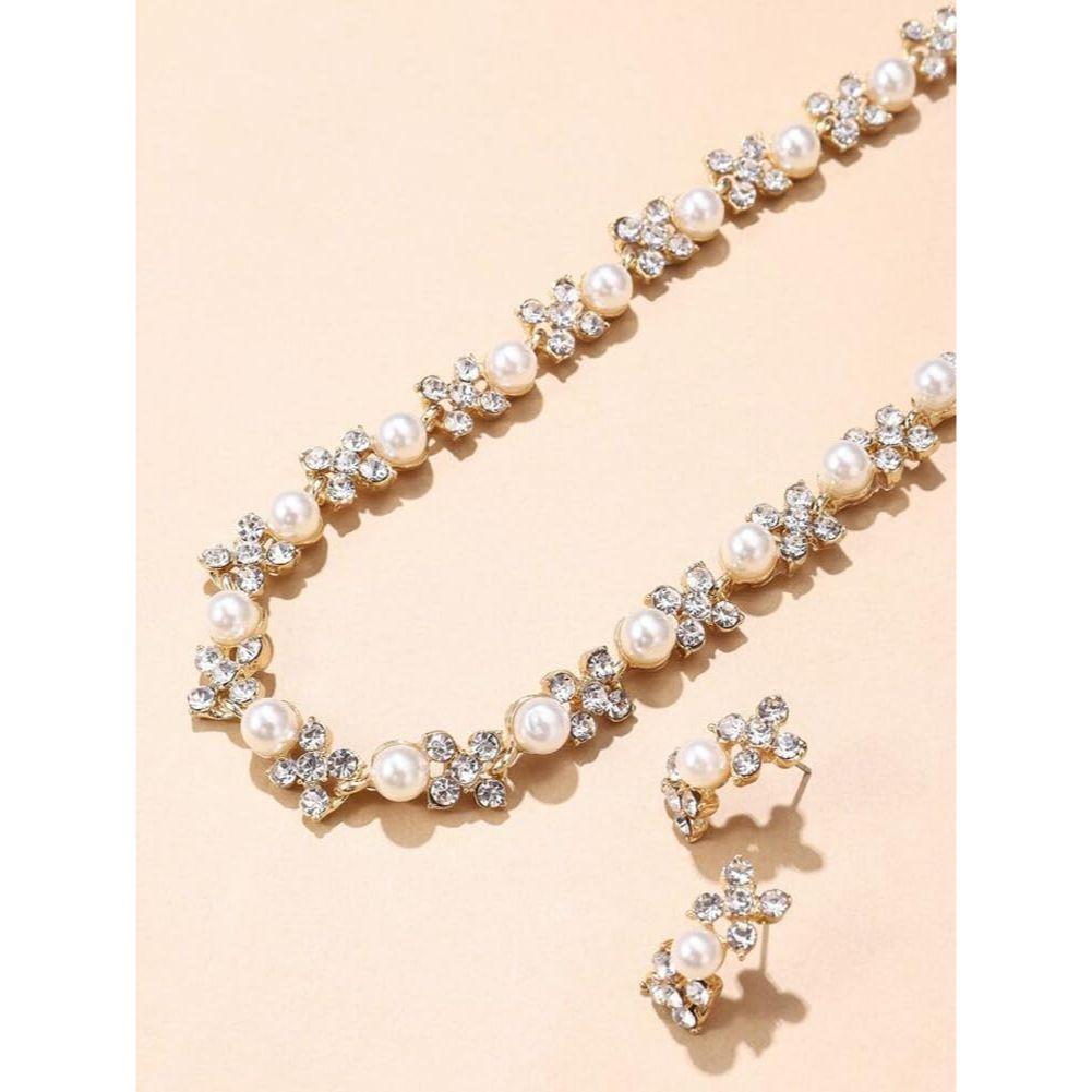 Necklace Jewellery Set for Women Latest Stylish Design Fancy Pearl Choker