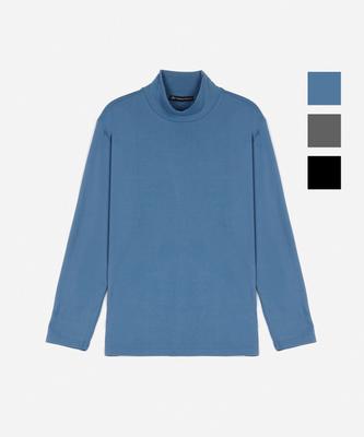 BANGBANG Unisex Soft Mock Neck Long Sleeve Tee (Ntm660)