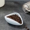 Coffee Bean Dosing Tray Ceramic Measuring Cup Bean Dish Display Plate for Raw/Roasted Bean Weighing & Sampling KFS-013