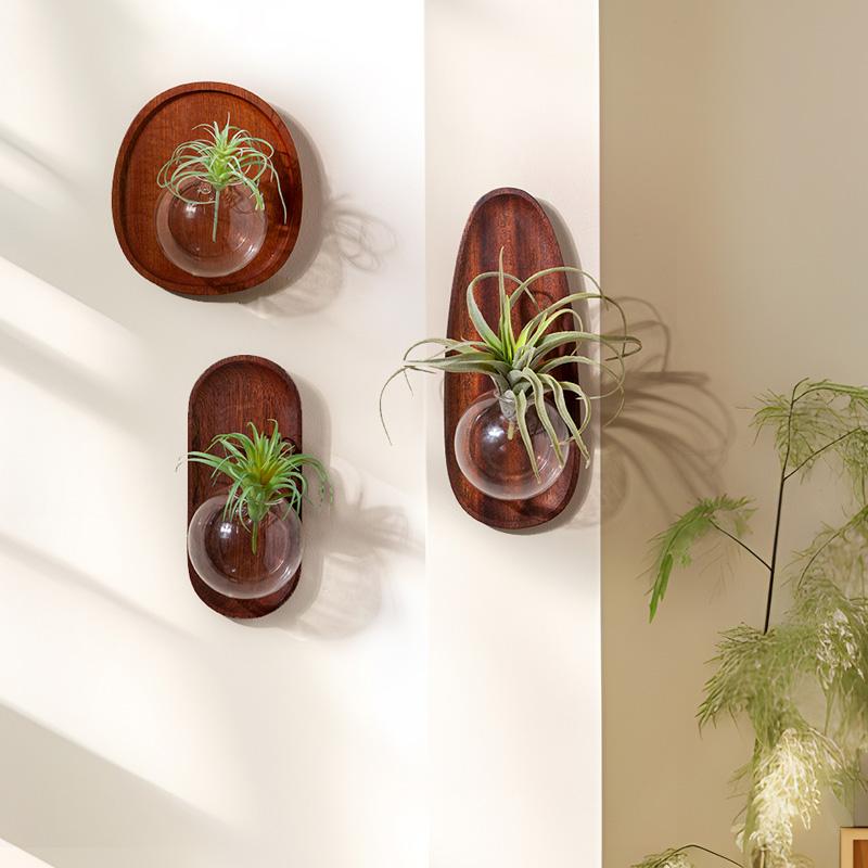 Vază de sticlă de perete Ghiveci de flori Decorațiune perete de fundal Pandantiv acvariu Vas hidroponic Accesorii decorațiuni casă