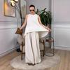 Summer 2025 Women's Fashion: Sleeveless Top & Wide-Leg Pants Set - European & American Style.