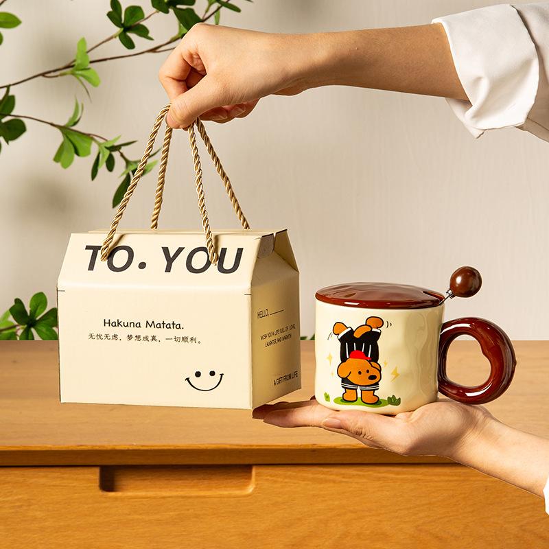 Graduation Gift Souvenir Girl Ceramic Mug Puppy Water Cup Practical Coffee Cup Birthday Gift