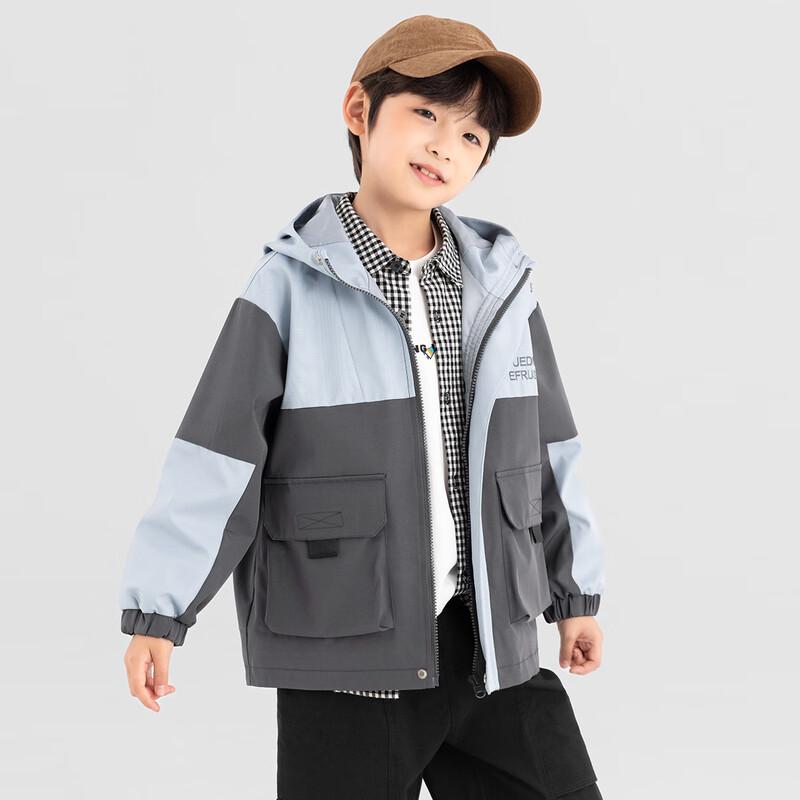 Duoduo Boys Outdoor Hooded Softshell Jacket 120