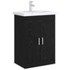 Bathroom Vanity Unit Black Oak 56 x 37.5 x 81 cm Particleboard