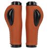 1 Pair Ergonomic Palm Support Leather Bike Grips Leather Bike Handlebar Grips  Mountain Bike Riding
