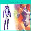 Teen Titans Starfire Cosplay Jumpsuit Halloween Costume For Adults Kids 3d Print Stretchable Breathable Fabric