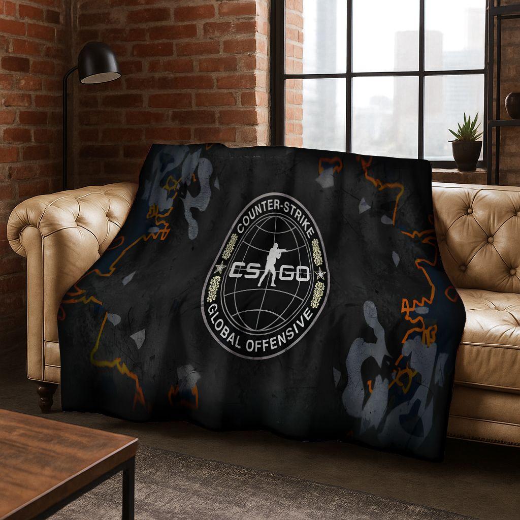 26 Style CS GO Game Counter Strike Gamer Flannel Blanket,Warm and Cozy Soft Throw Blanket for Home Bedroom Bed Sofa Cover Gift