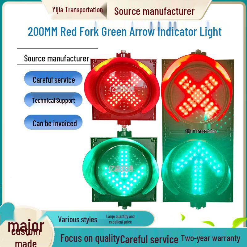 200 Type Red/Green LED Traffic Signal Light for Mall Parking Lanes