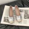 Gentle skirt versatile ballet shoes women's 2025 summer new French soft-soled bow shoes Mary Jane shoes