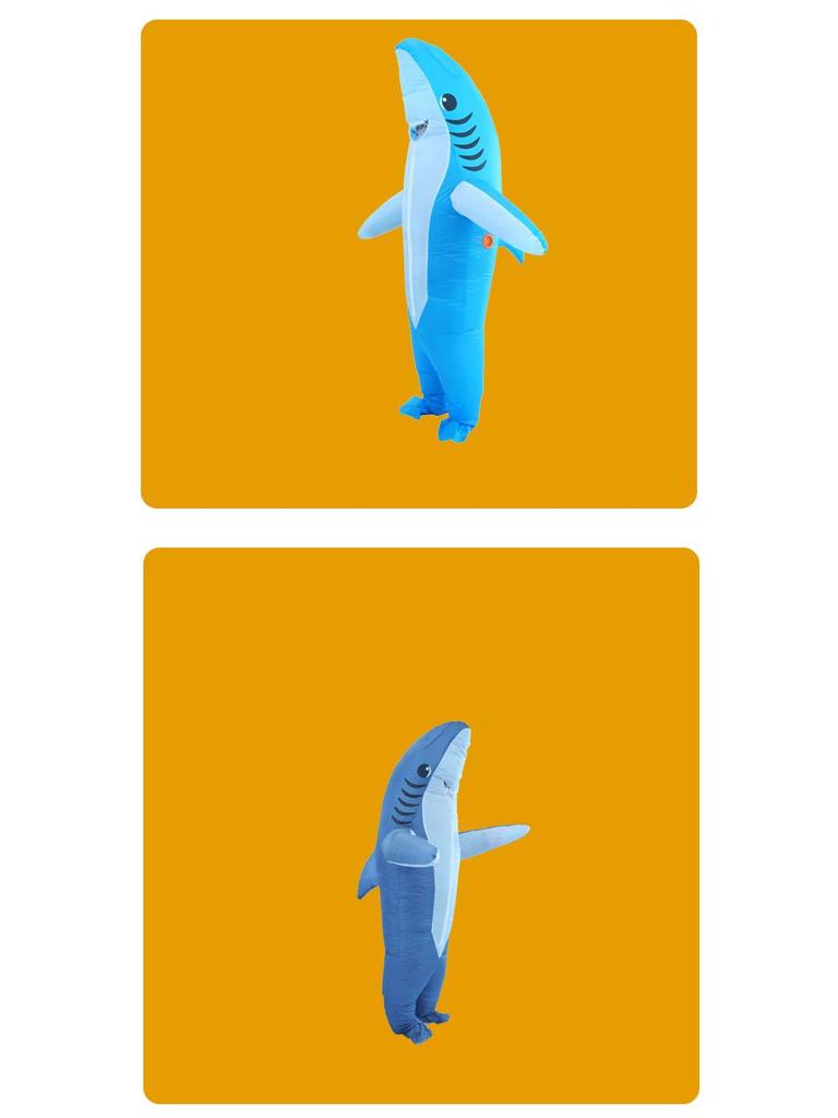 Hilarious Inflatable Shark Costume Plush Toy for Party or Halloween Performance