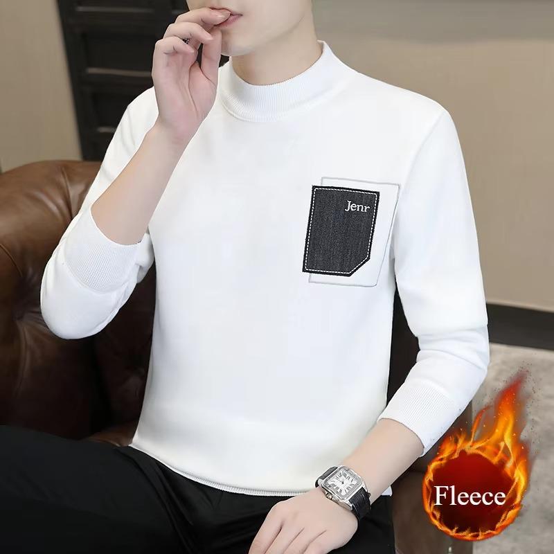 

Зимние мужские водолазки, теплые вязаные пуловеры, мужские однотонные повседневные мужские свитера, осенний трикотаж ASIAN XXXXL белый