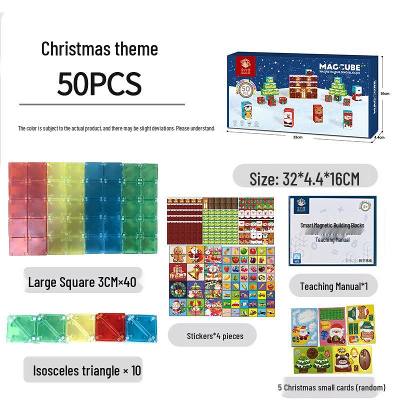 3cm Magnetic Cube 3D Puzzle Toy for Kids - Christmas Gift Geometric Stereo DIY Toy