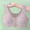 Plus-size Bra for Middle-aged and Elderly Women Comfortable Vest Style Front Opening Breathable Cotton Lining