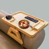 Portable Wooden Tray Table for Sofas: Ideal for Dining, Aromatherapy, and Storage