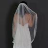 Elegant Floral Veils For Wedding Bride Lightweight Pearls Breathable Fabric Headpiece Formal Occasion