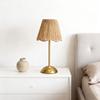 Bordlampe LED Oppladbar Rotting Nattbordlampe for Soverom Nattbord Skrivebord Restaurant