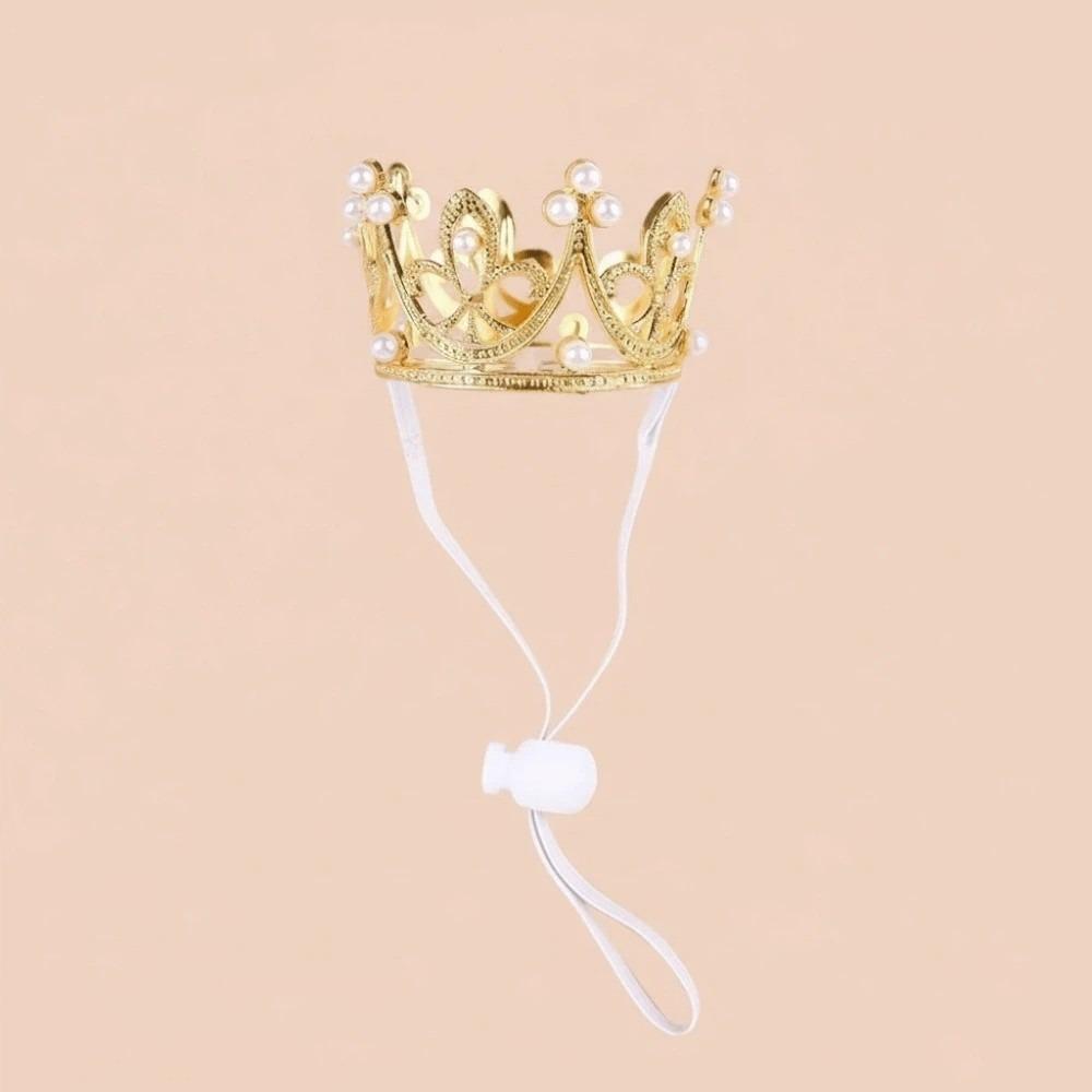 

Zinc Zinc Alloy Pet Crown Headdress Adjustable Kitten Party Headwear Cat Crown Hat Pet Accessories Style 1