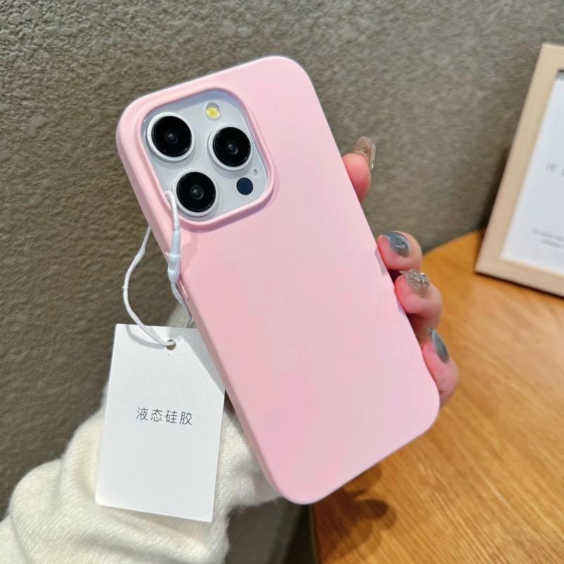 Sensing Cloud Silicone Liquido Adatto per Custodia per Telefono Cellulare Apple 16promax IPhone 15 Ultrasottile Non Ingiallito Tinta Unita Previene le Cadute