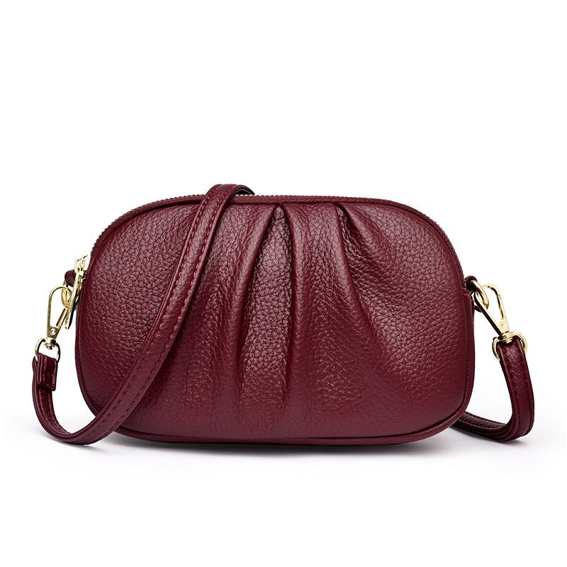 Women's Pleated Crossbody Bag Three Layer Zipper Large Capacity Able Versatile Casual Premium Top Shoulder Bag