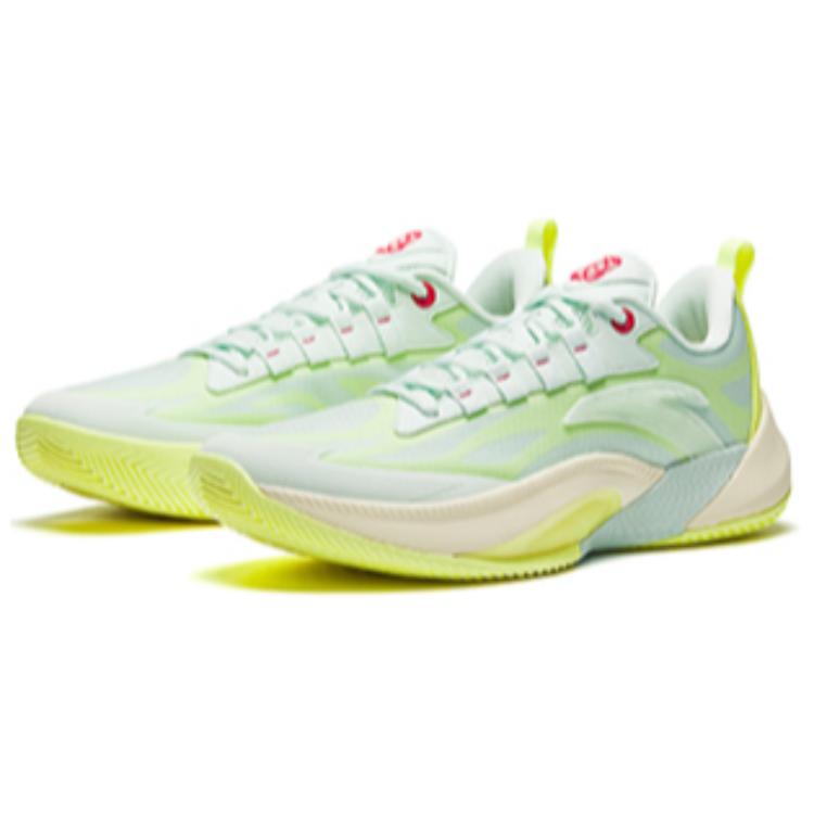 Anta Shunxi 1 TD Cloupe Profesjonalne buty do koszykówki Męskie Sneakersy Białe Żółte Zielone 912421601Q-6