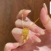 Gold Dream Catcher Tassel Necklace - Elegant Gift for Women On Qixi Valentine's Day