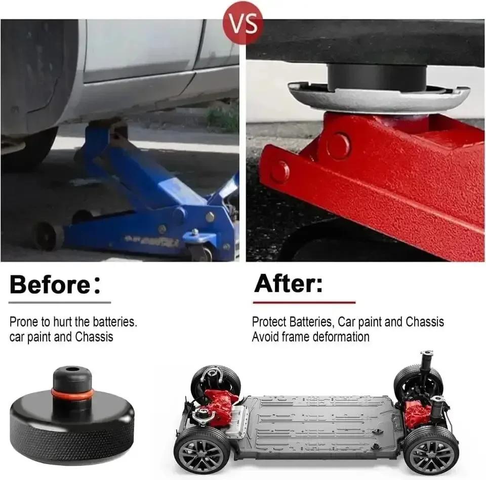 1/4PCS Rubber Jack Pads Silicone Point Adapter Jack Lift Pad Only Fit for Jack Points Pressure Cushion for Tesla Model 3/Y