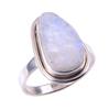 Natural Rainbow Moon Stone Gemstone Handmade 925 Sterling Silver Ring S.8 Z1n76