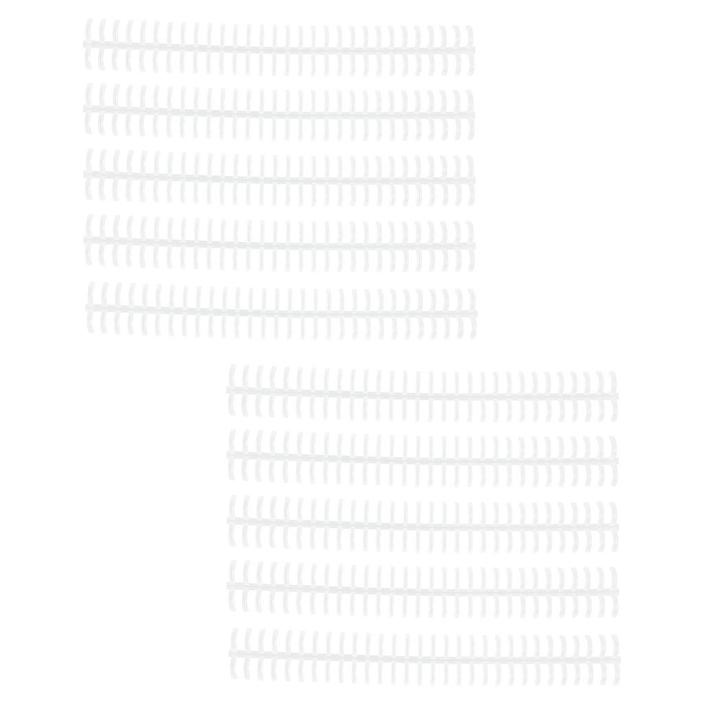 10Pcs Binding Spines Spirals Coils Combs 30 Holes Plastic Strip for Loose Leaf 1Celsius2in Diameter