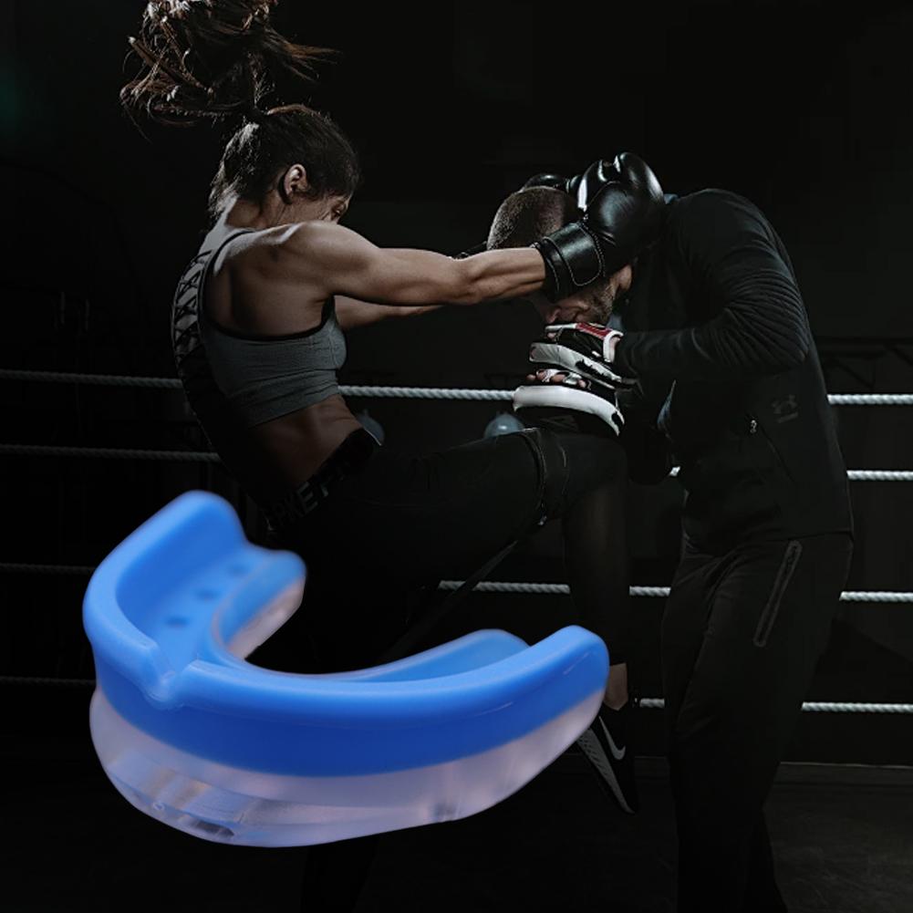 Fighting Sports Mouth Guard Shock Absorbing Basketball Mouthpiece Thickened Boxing Tooth Guard for MMA Muay Thai Training