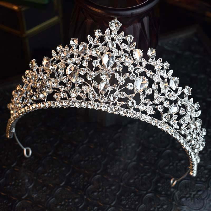 

Европейское и американское барокко Роскошная корона для новой невесты Платье королевы Корона Головной убор из страз ручной работы Свадебное платье и аксессуары для волос