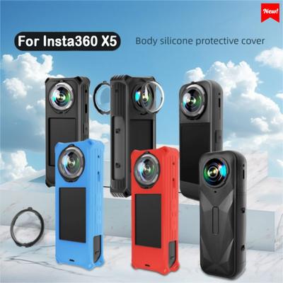 Silicone Protective Case Anti-Scratch Dustproof Body Cover All-round Anti-Fall Lens Protector for Insta360 X5